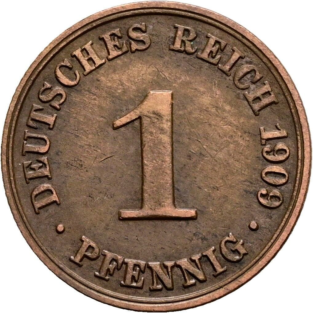 1 Pfennig 1909 A – Vorderseite