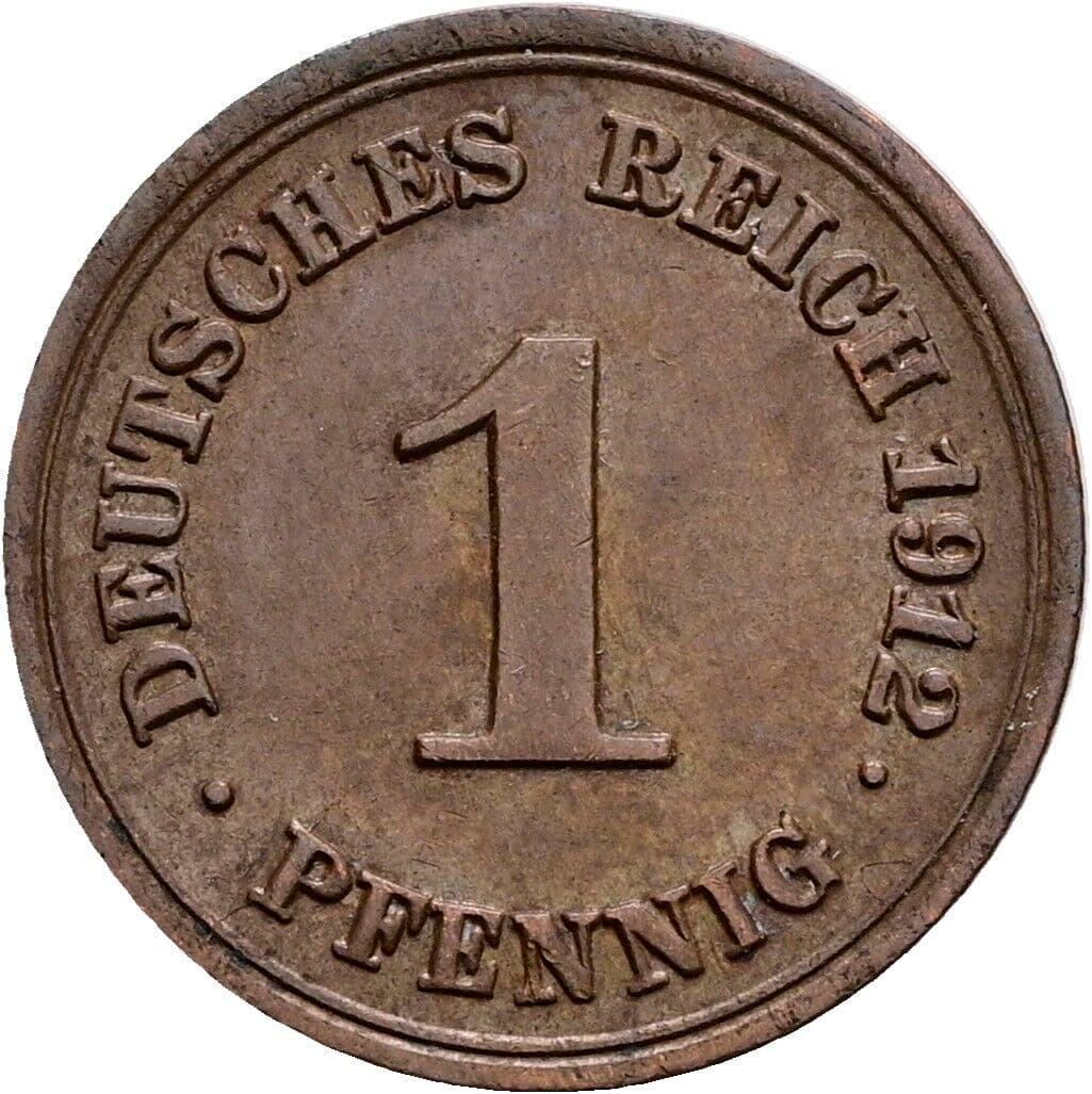 1 Pfennig 1912 F – Vorderseite