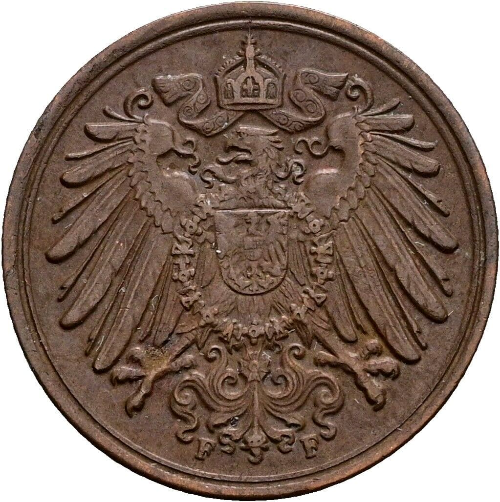 1 Pfennig 1912 F – Rückseite
