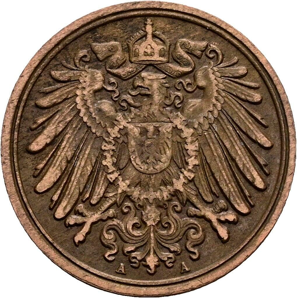 1 Pfennig 1909 A – Rückseite