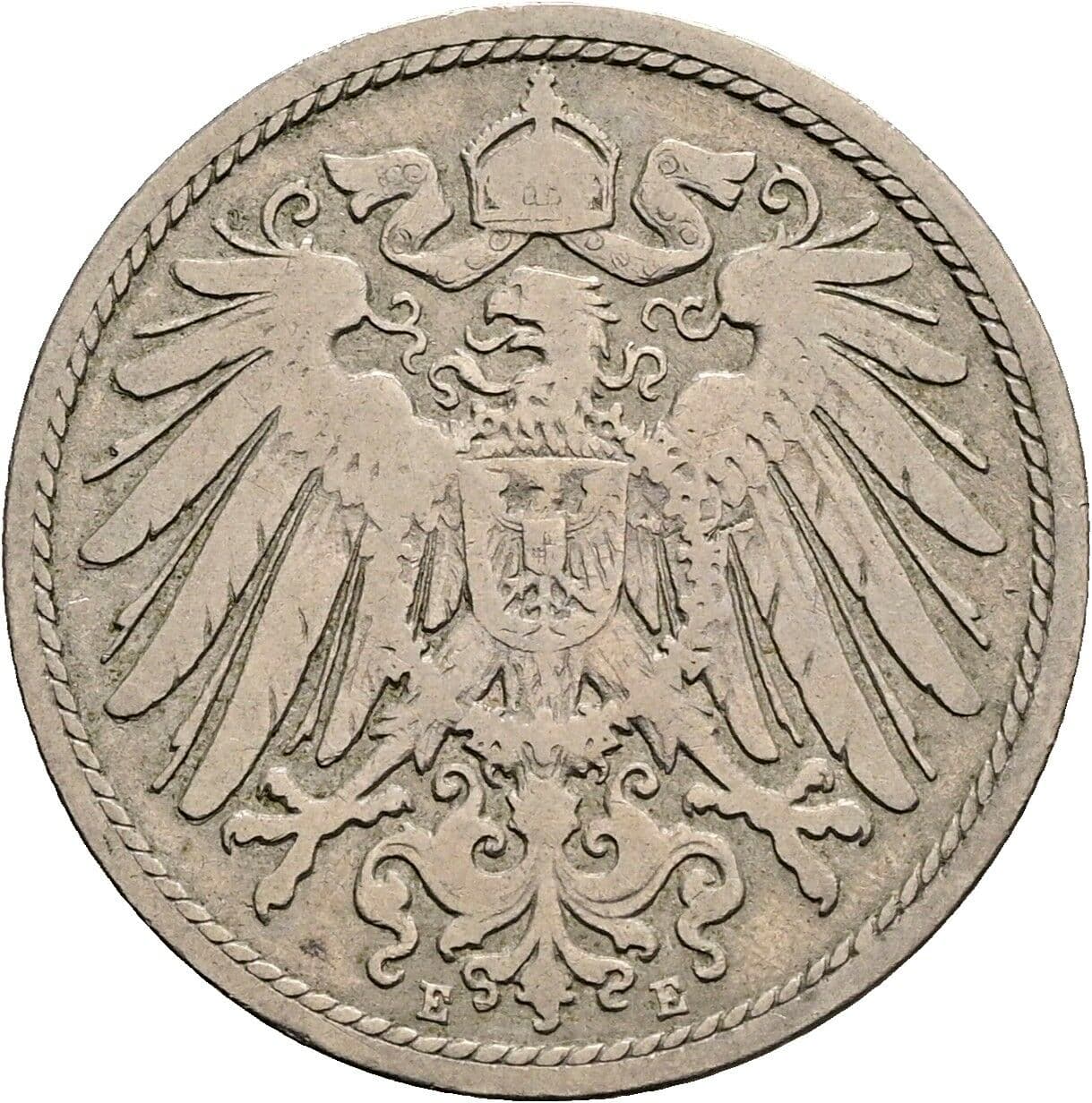 10 Pfennig 1896 E – Rückseite