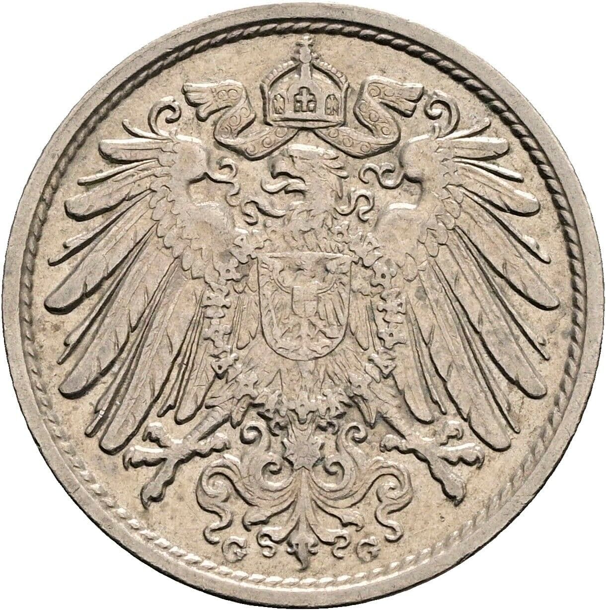 10 Pfennig 1912 G – Rückseite