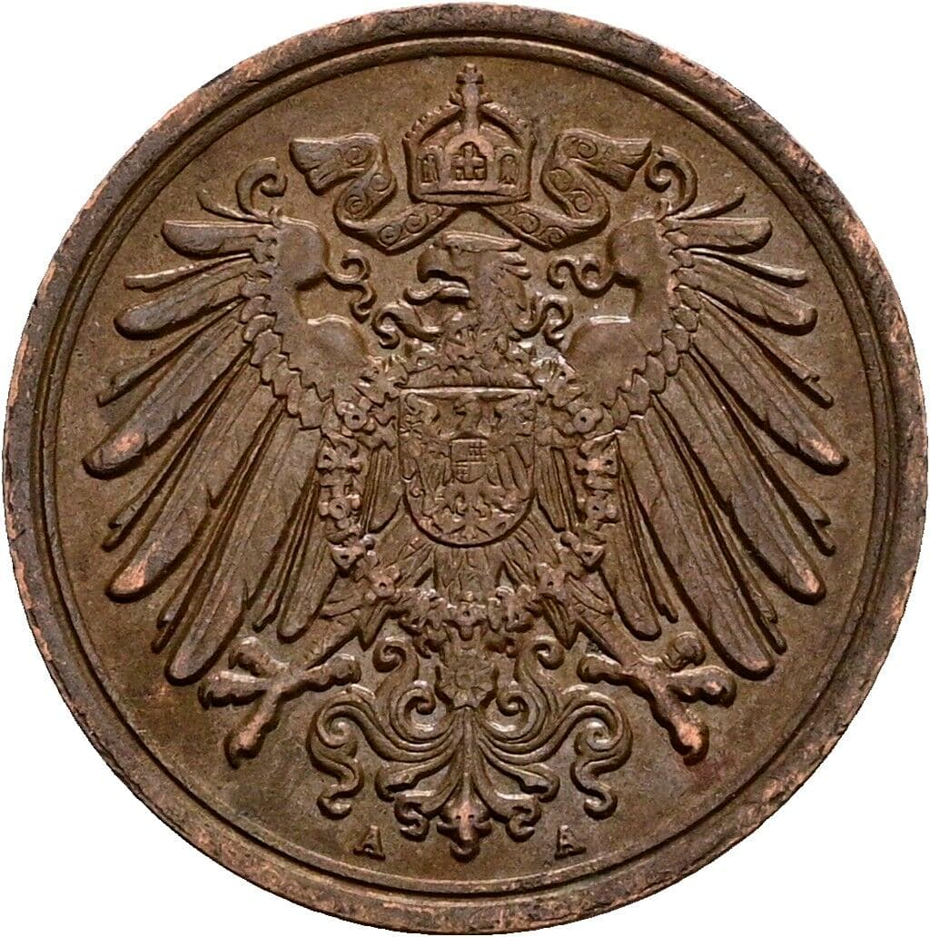 1 Pfennig 1912 A – Rückseite