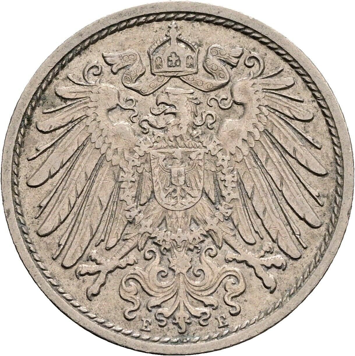 10 Pfennig 1912 E – Rückseite