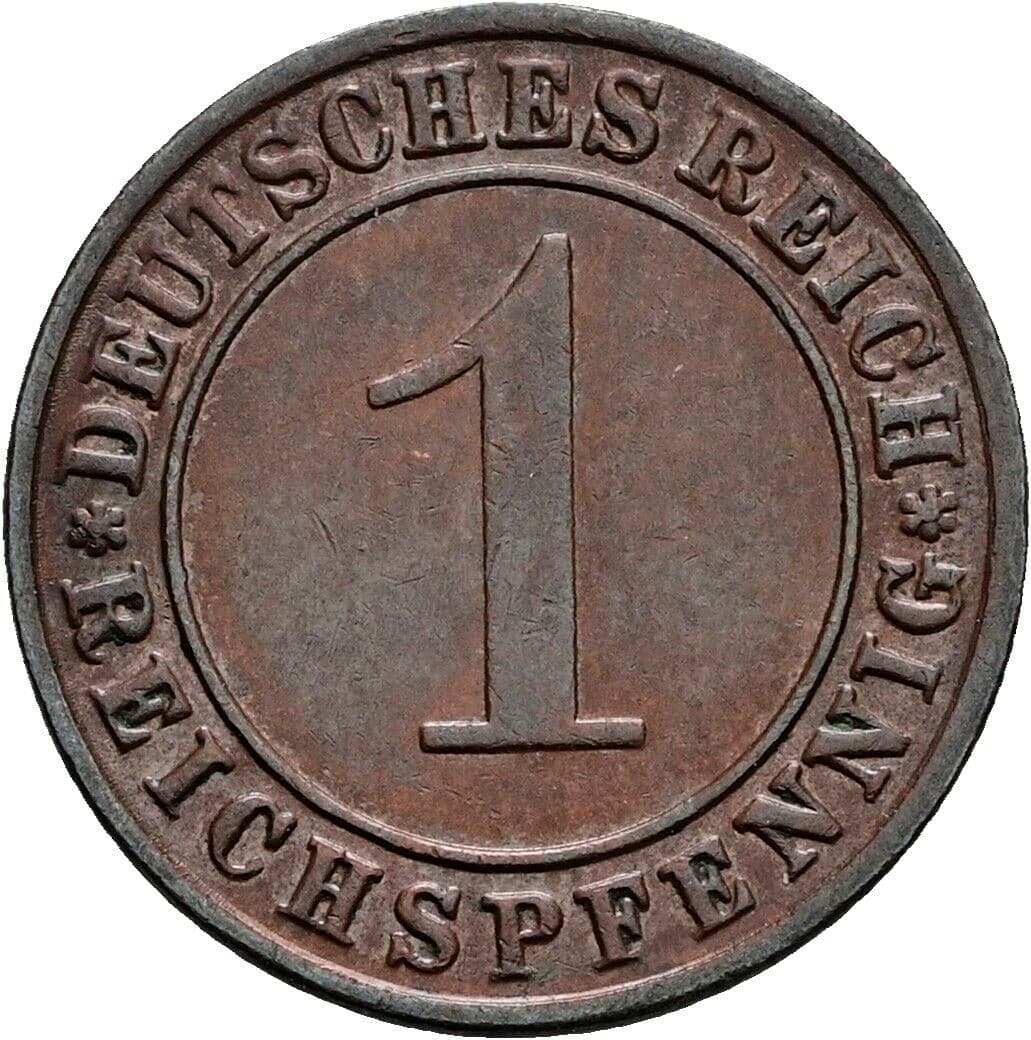 1 Reichspfennig 1935 G – Vorderseite