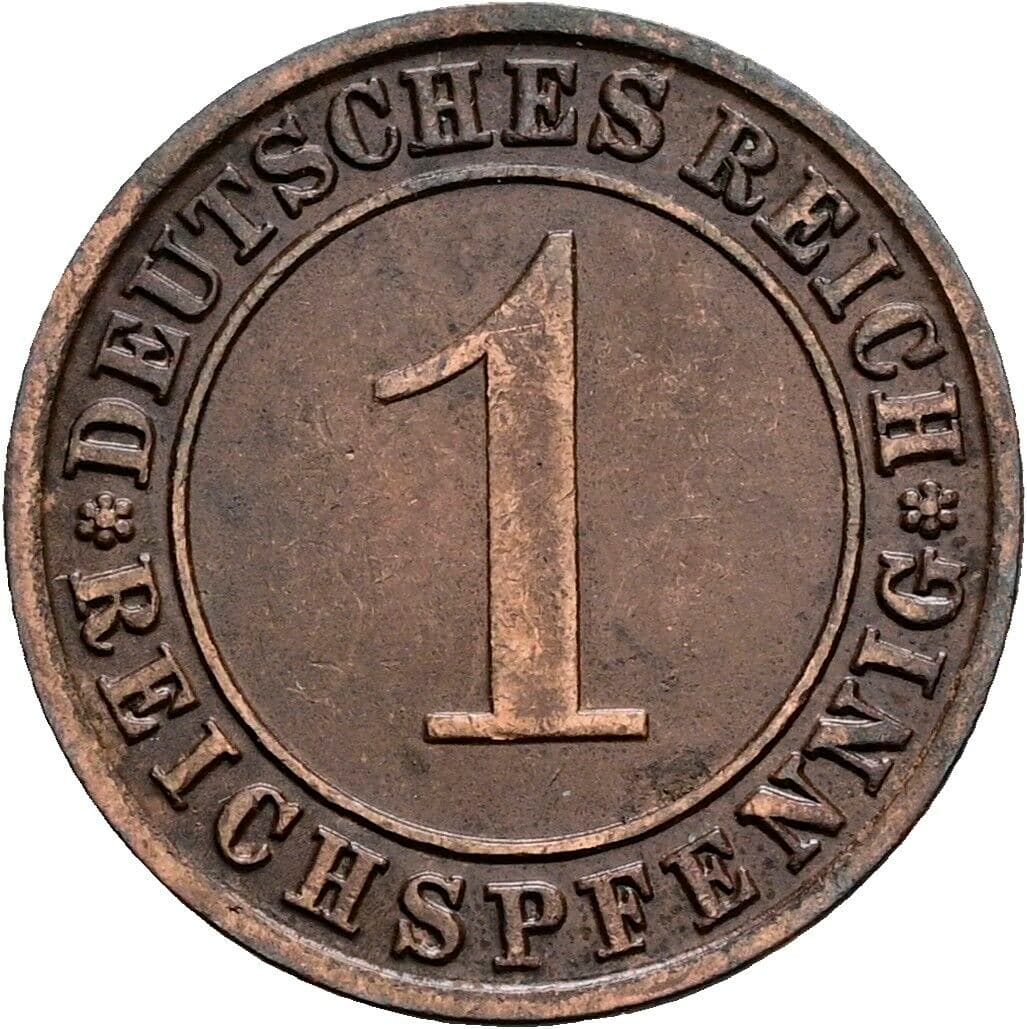 1 Reichspfennig 1934 A – Vorderseite