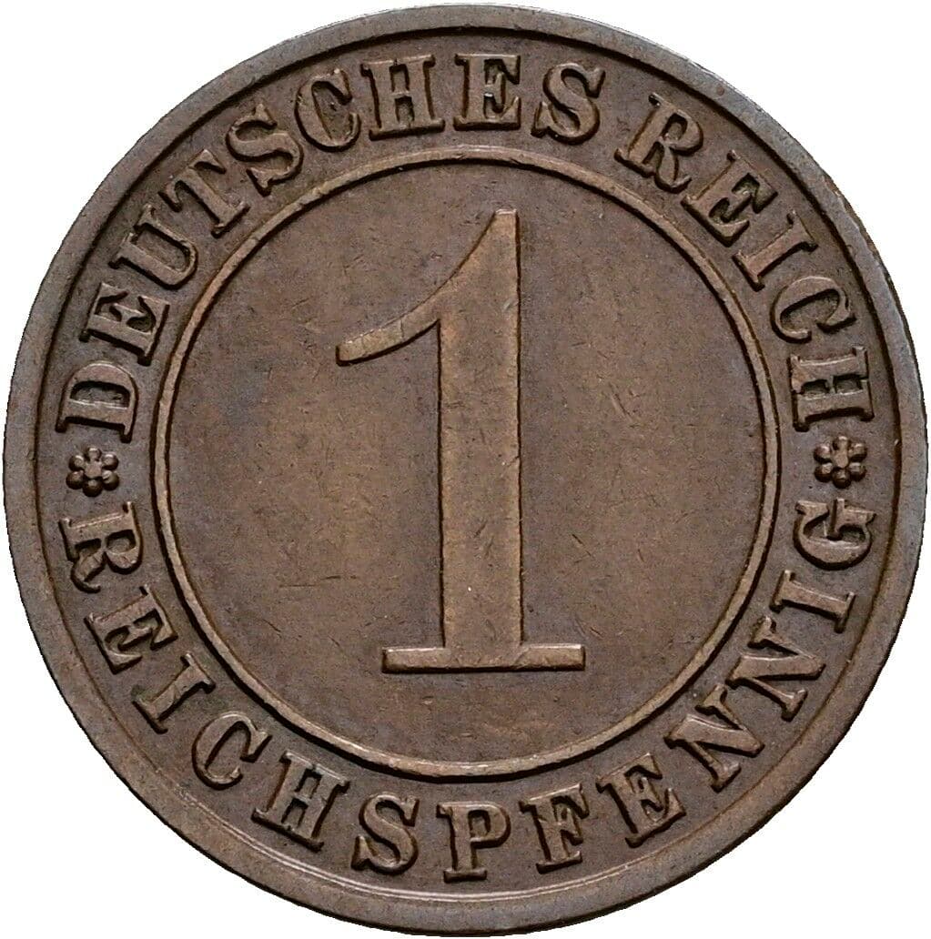 1 Reichspfennig 1934 A – Vorderseite