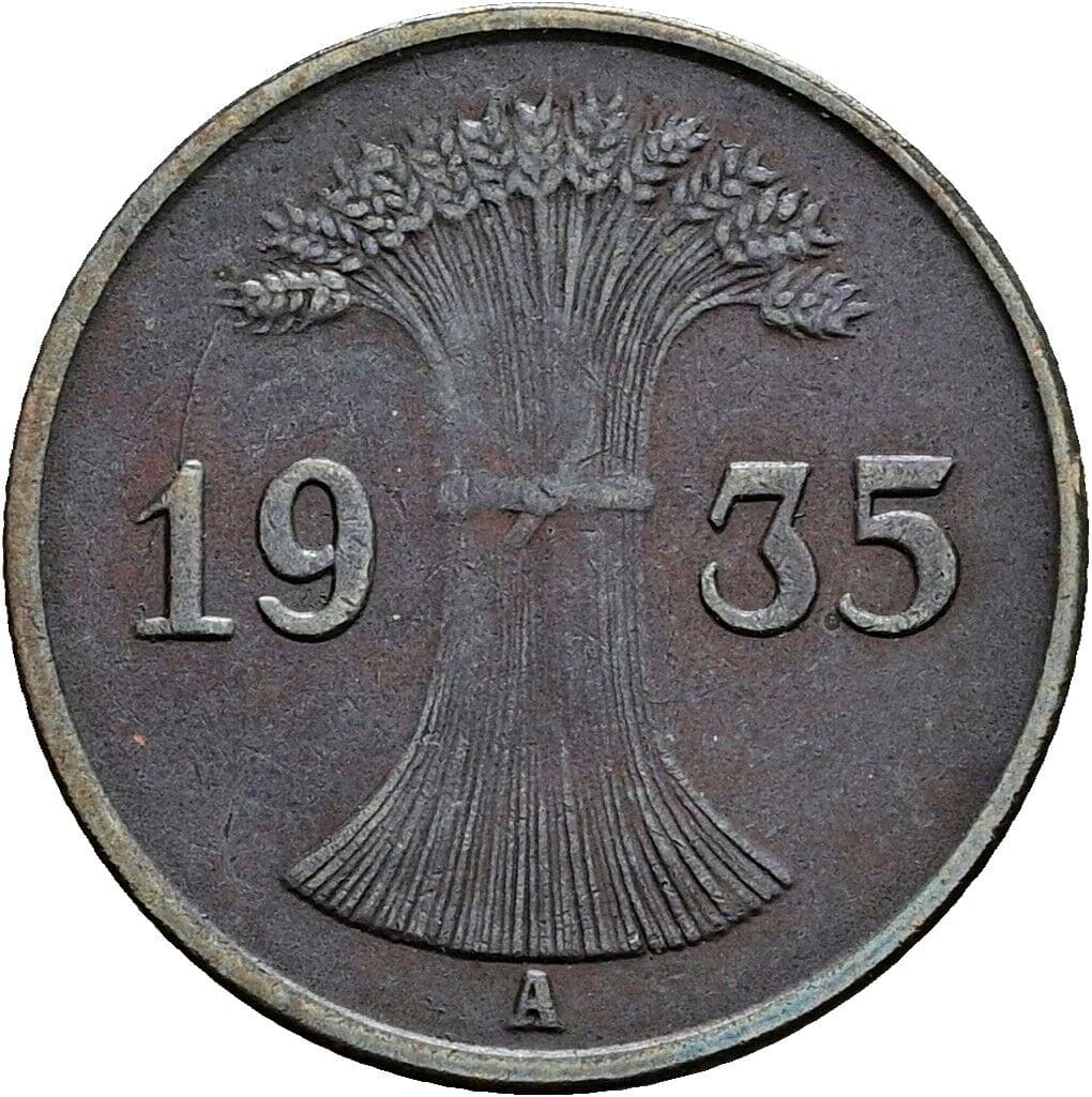 1 Reichspfennig 1935 A – Rückseite