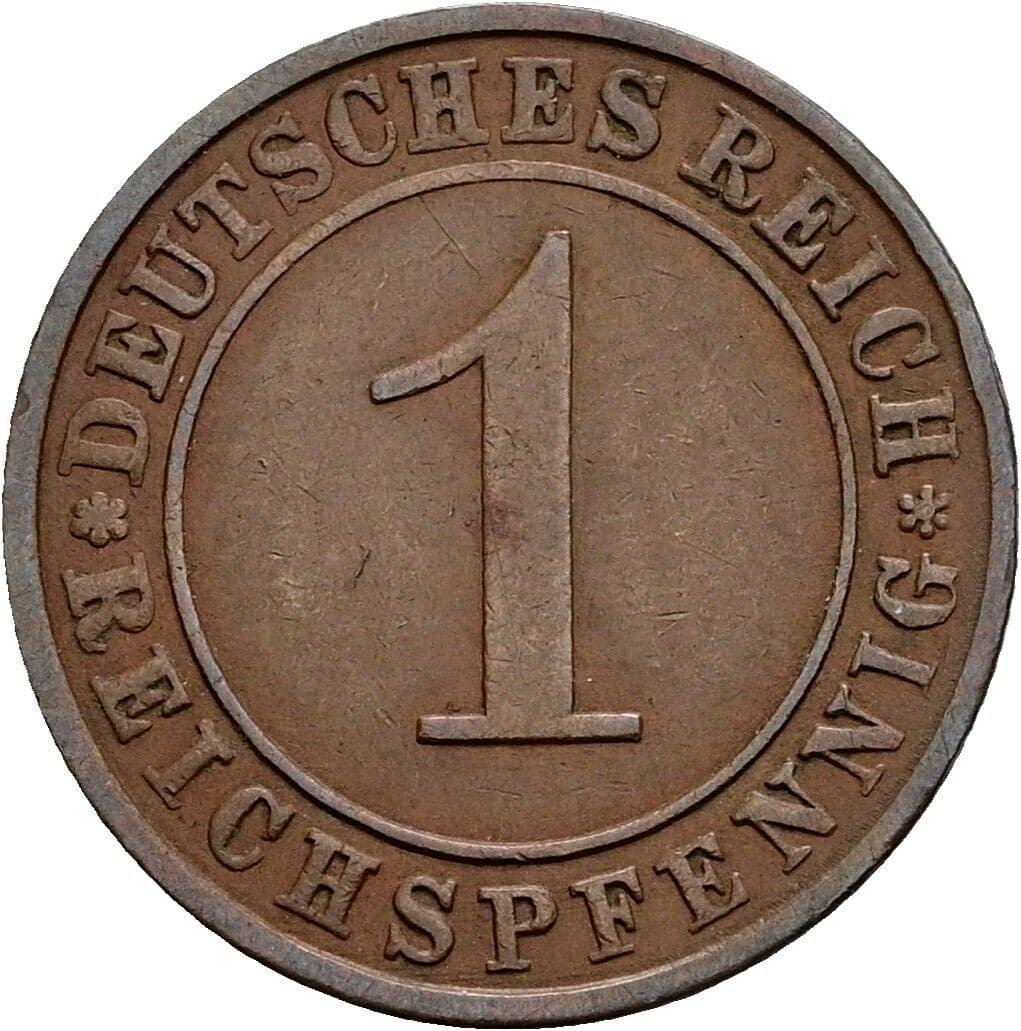 1 Reichspfennig 1925 A – Vorderseite