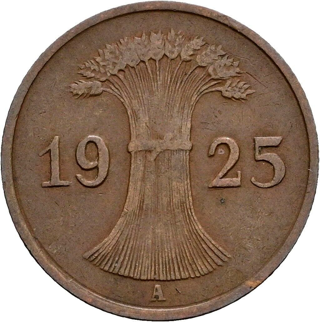 1 Reichspfennig 1925 A – Rückseite