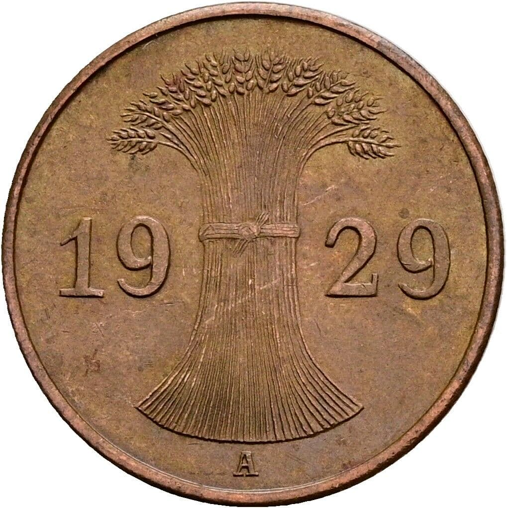1 Reichspfennig 1929 A – Rückseite