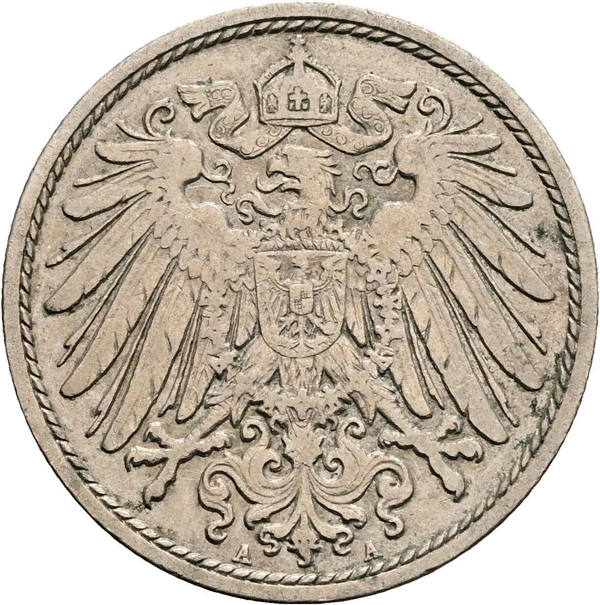 10 Pfennig 1905 A – Rückseite