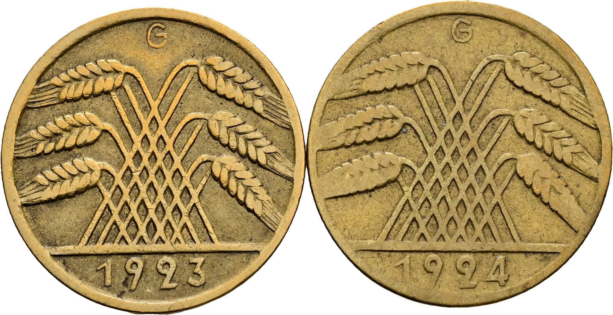 Lot 2 Stück 10 Rentenpfennig