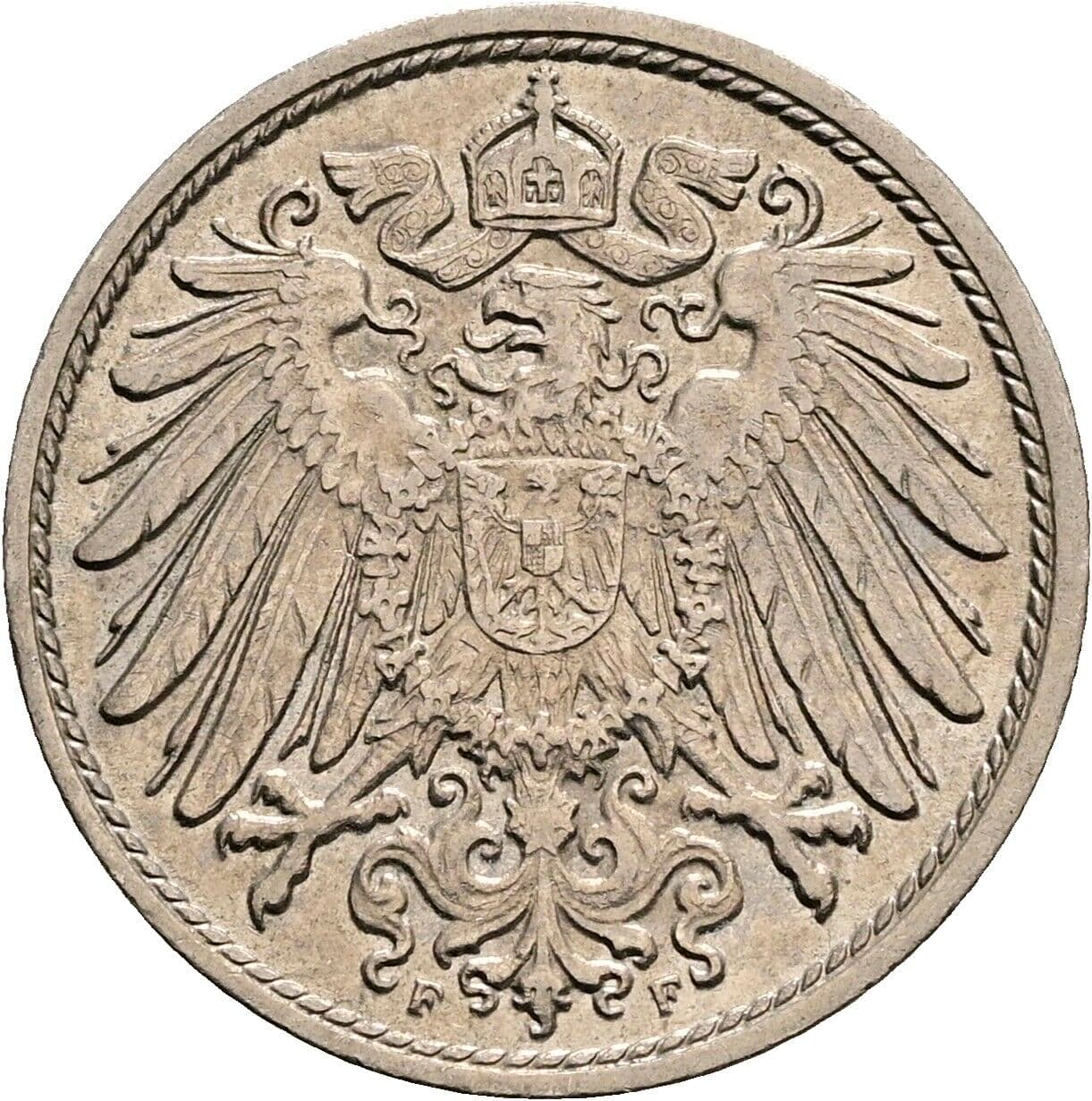 10 Pfennig 1913 F – Rückseite