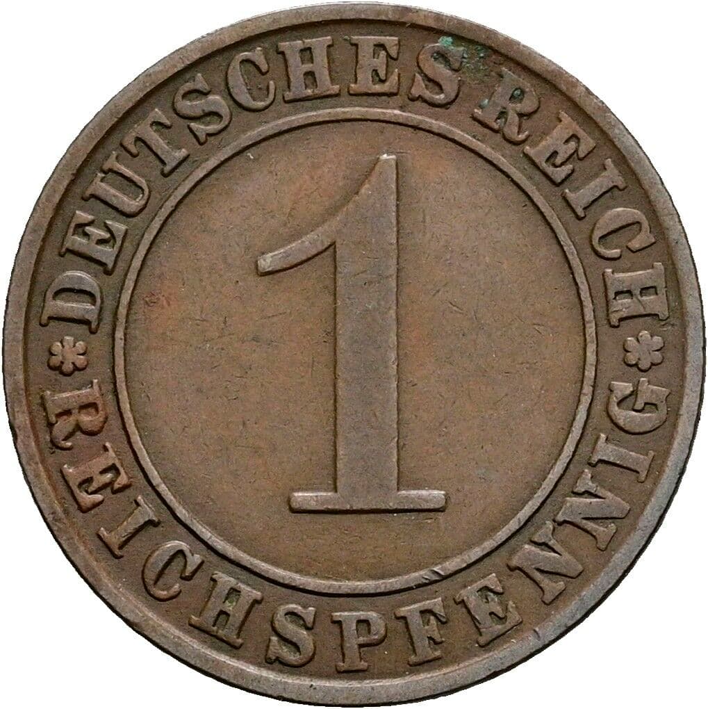 1 Reichspfennig 1929 A – Vorderseite