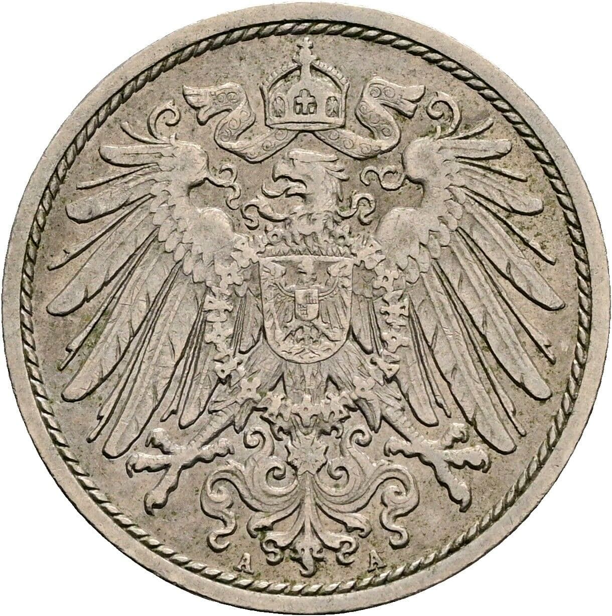 10 Pfennig 1912 A – Rückseite