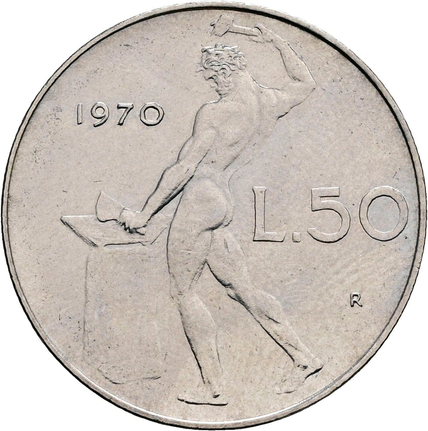 50 Lire 1970 – Rückseite