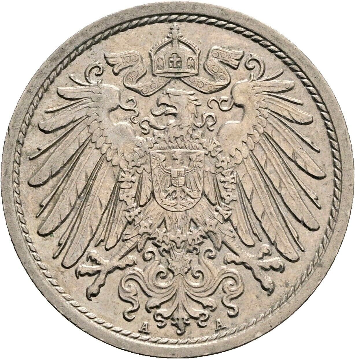 10 Pfennig 1914 A – Rückseite