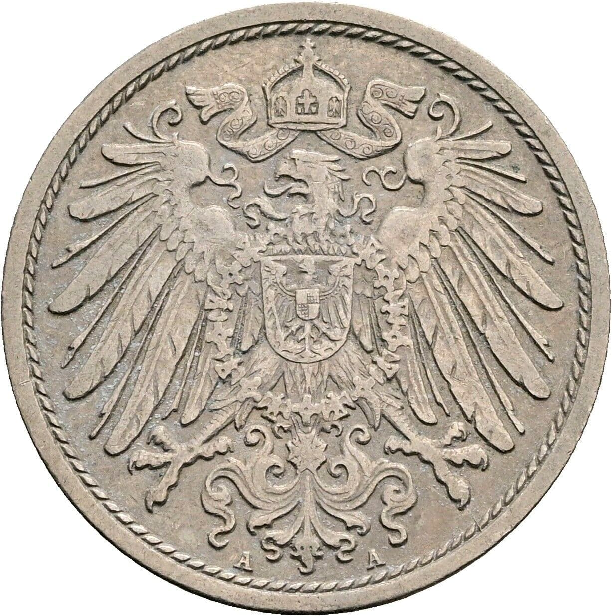 10 Pfennig 1906 A – Rückseite