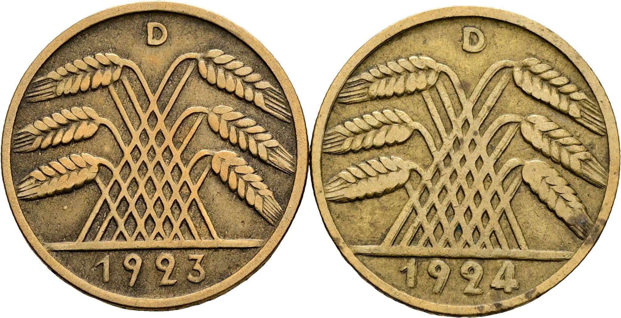 Lot 2 Stück 10 Rentenpfennig