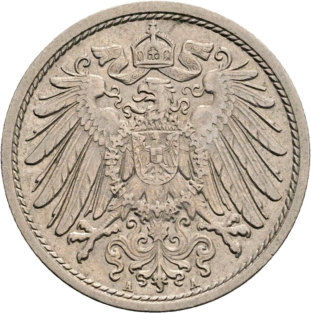 10 Pfennig 1911 A – Rückseite