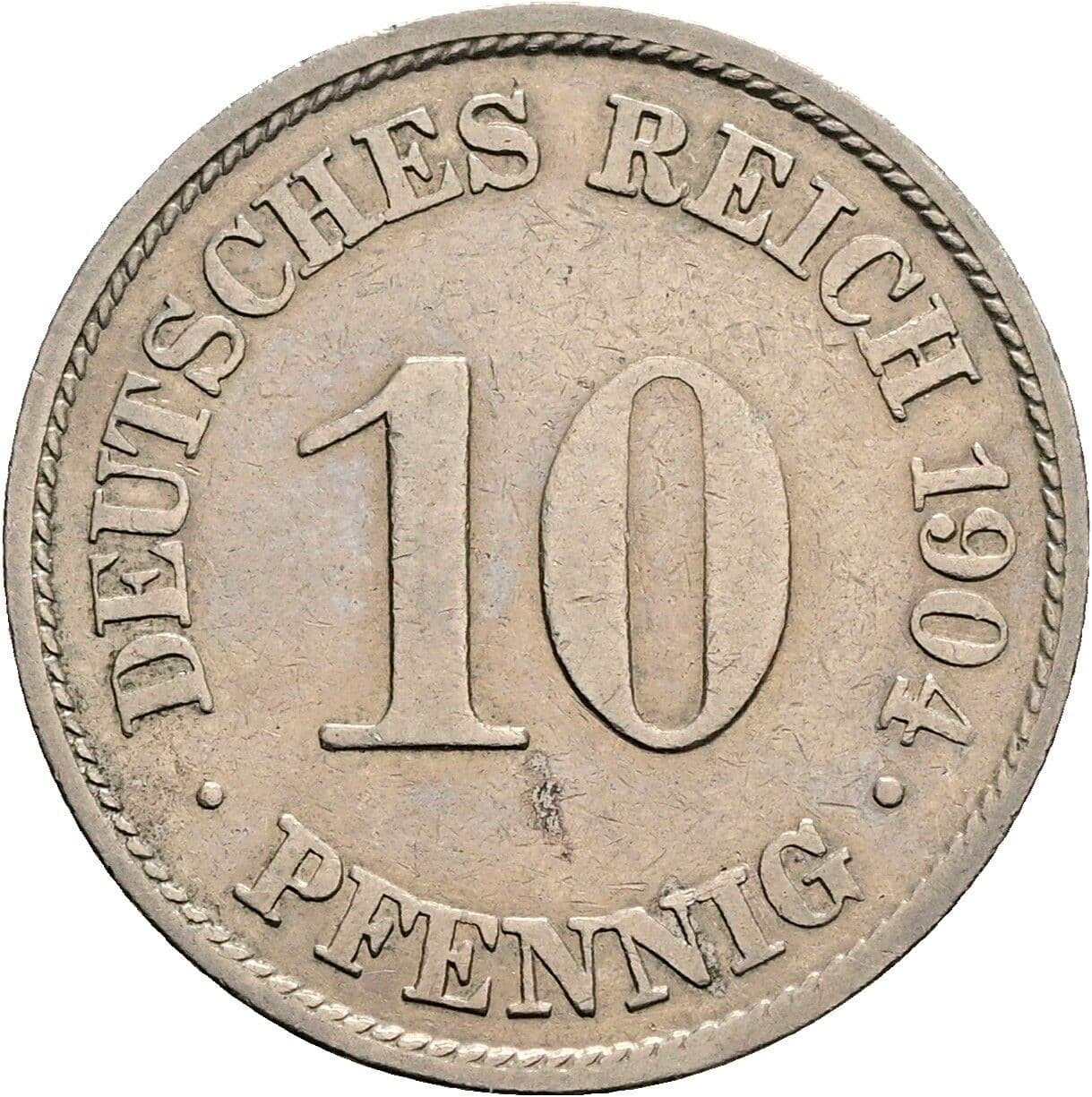 10 Pfennig 1904 A – Vorderseite