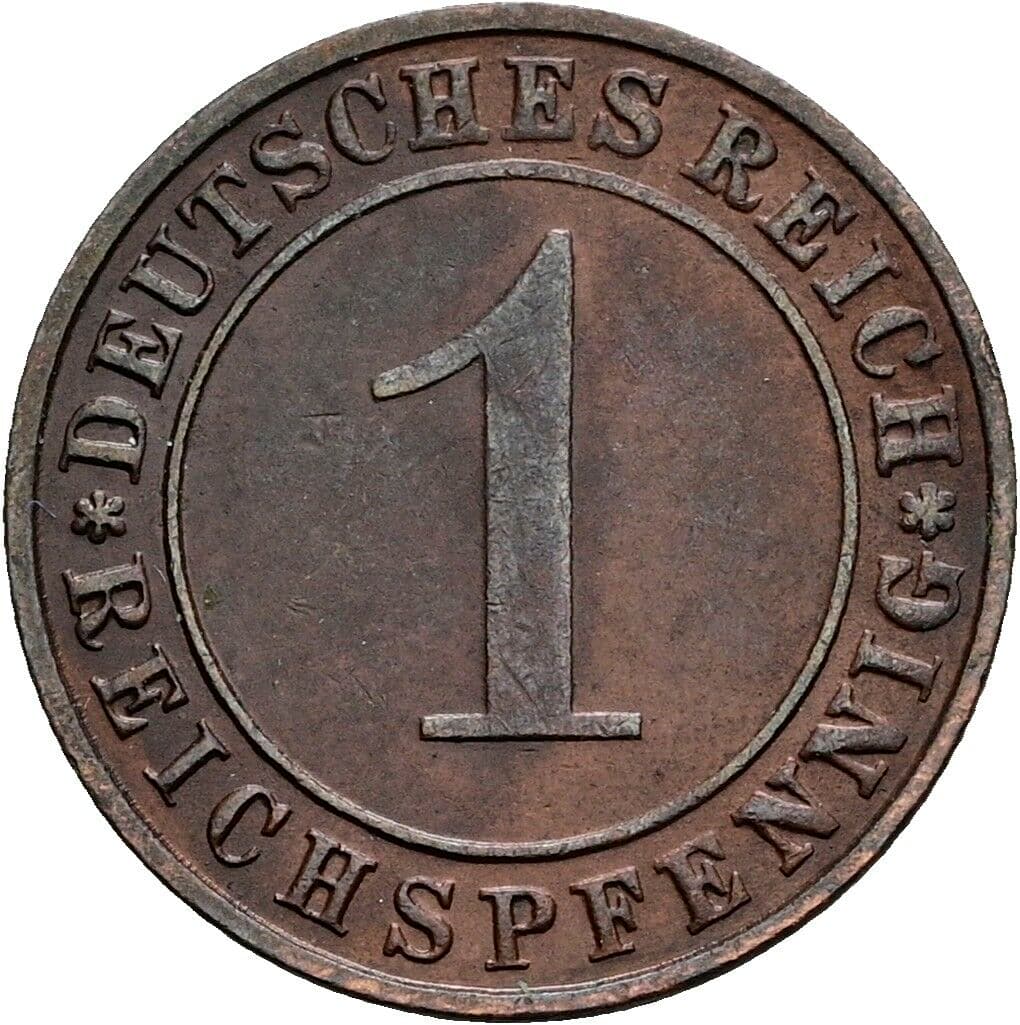 1 Reichspfennig 1936 D – Vorderseite