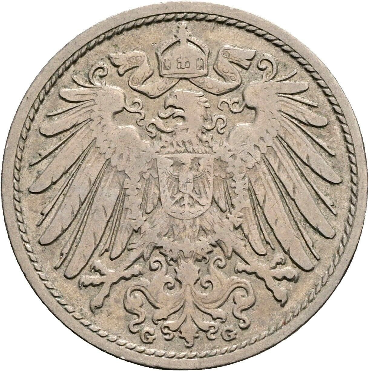 10 Pfennig 1903 G – Rückseite
