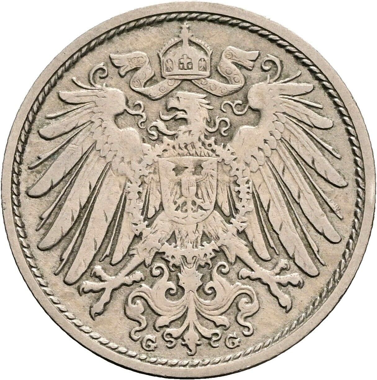 10 Pfennig 1905 G – Rückseite