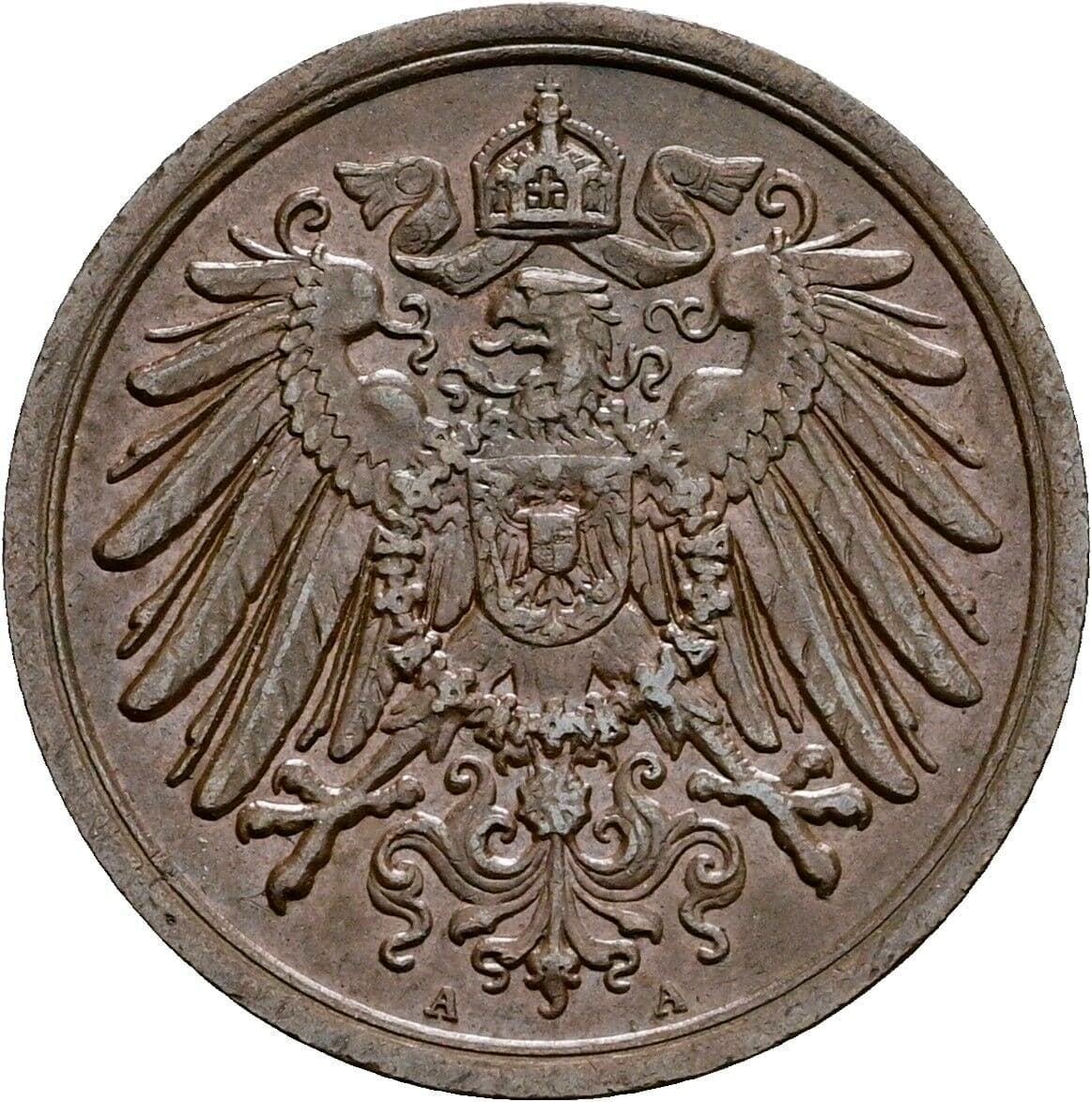 2 Pfennig 1911 A – Rückseite