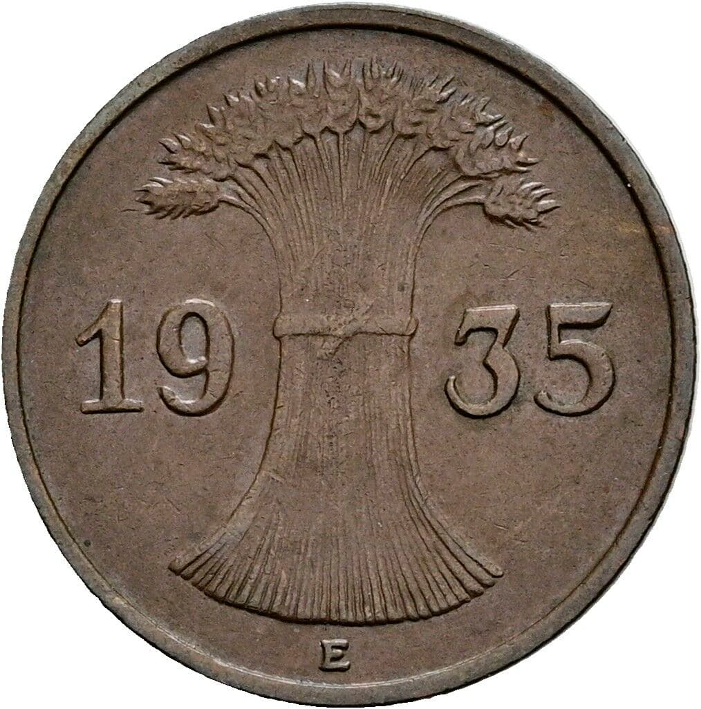 1 Reichspfennig 1935 E – Rückseite