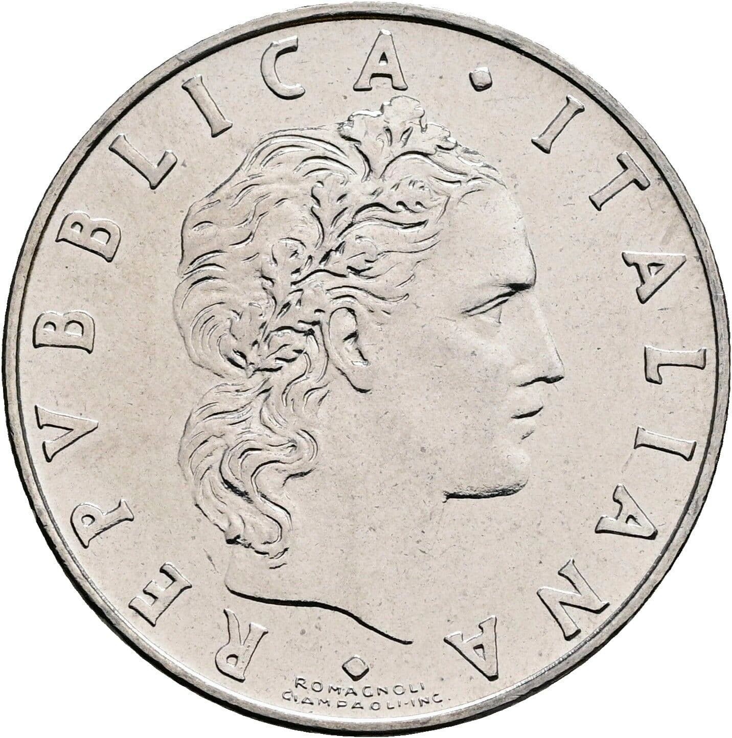 50 Lire 1970 – Vorderseite