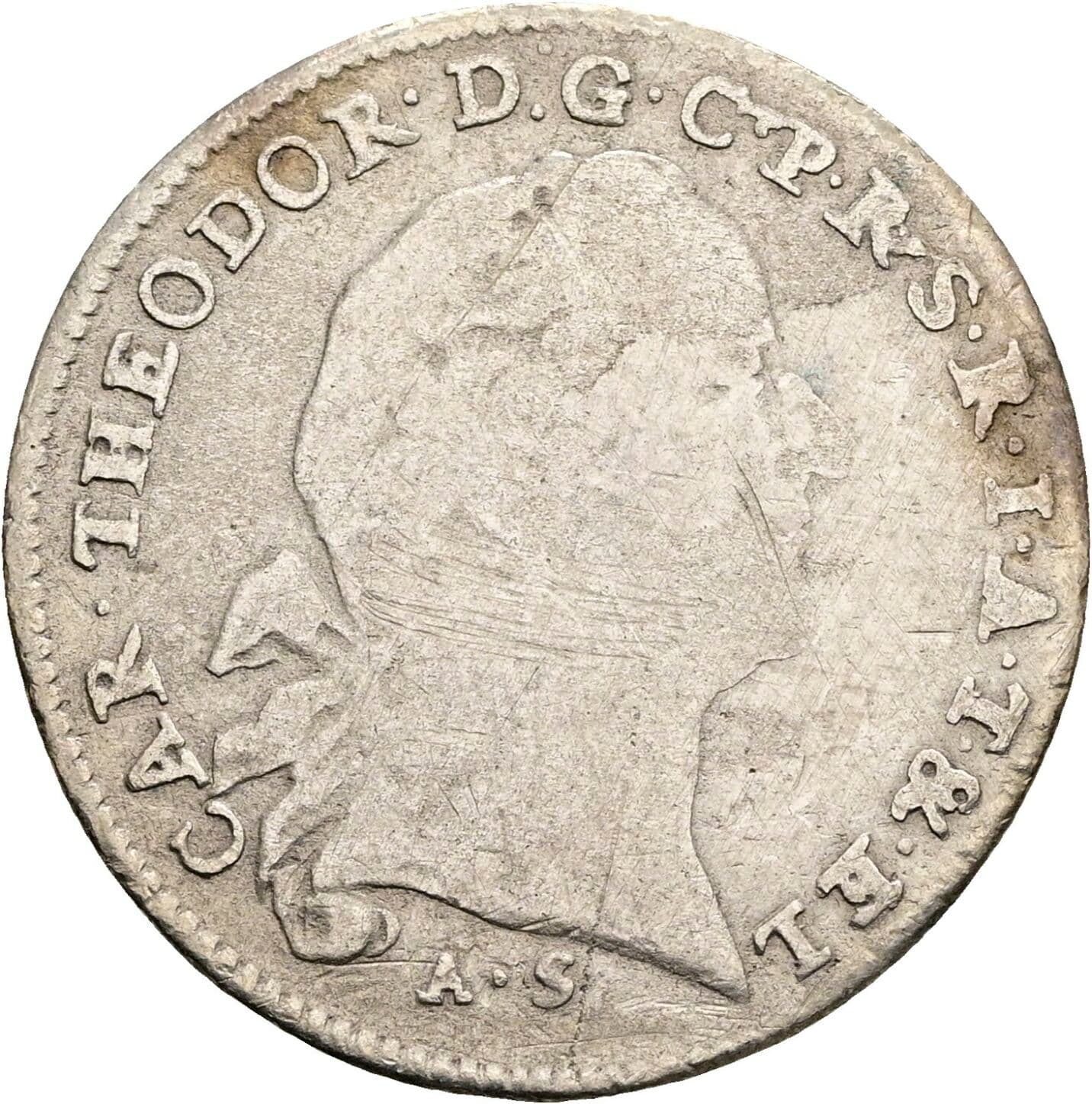 10 Kreuzer Karl Theodor 1742-1799 1764 A.S. – Vorderseite
