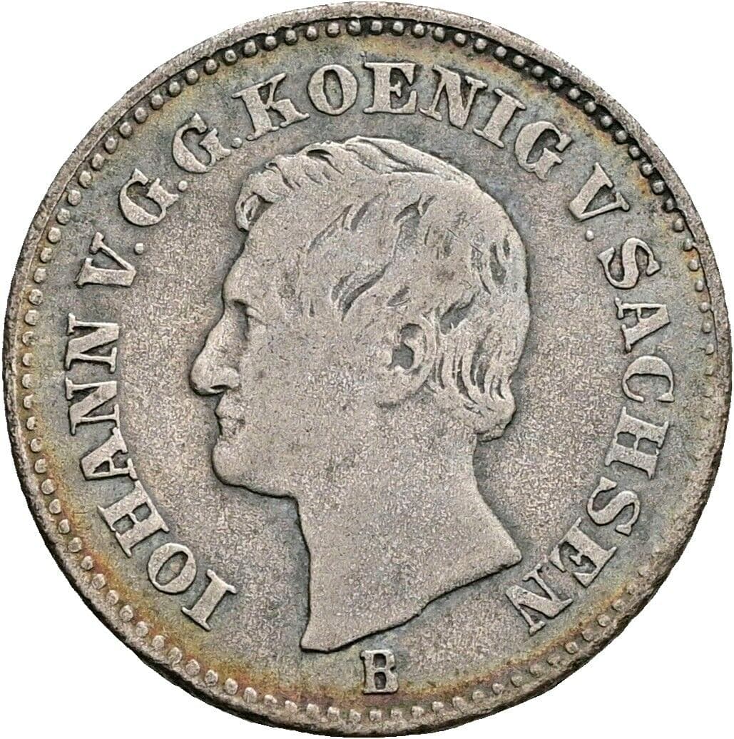 1 Neugroschen Johann 1854-1873 1867 B – Rückseite
