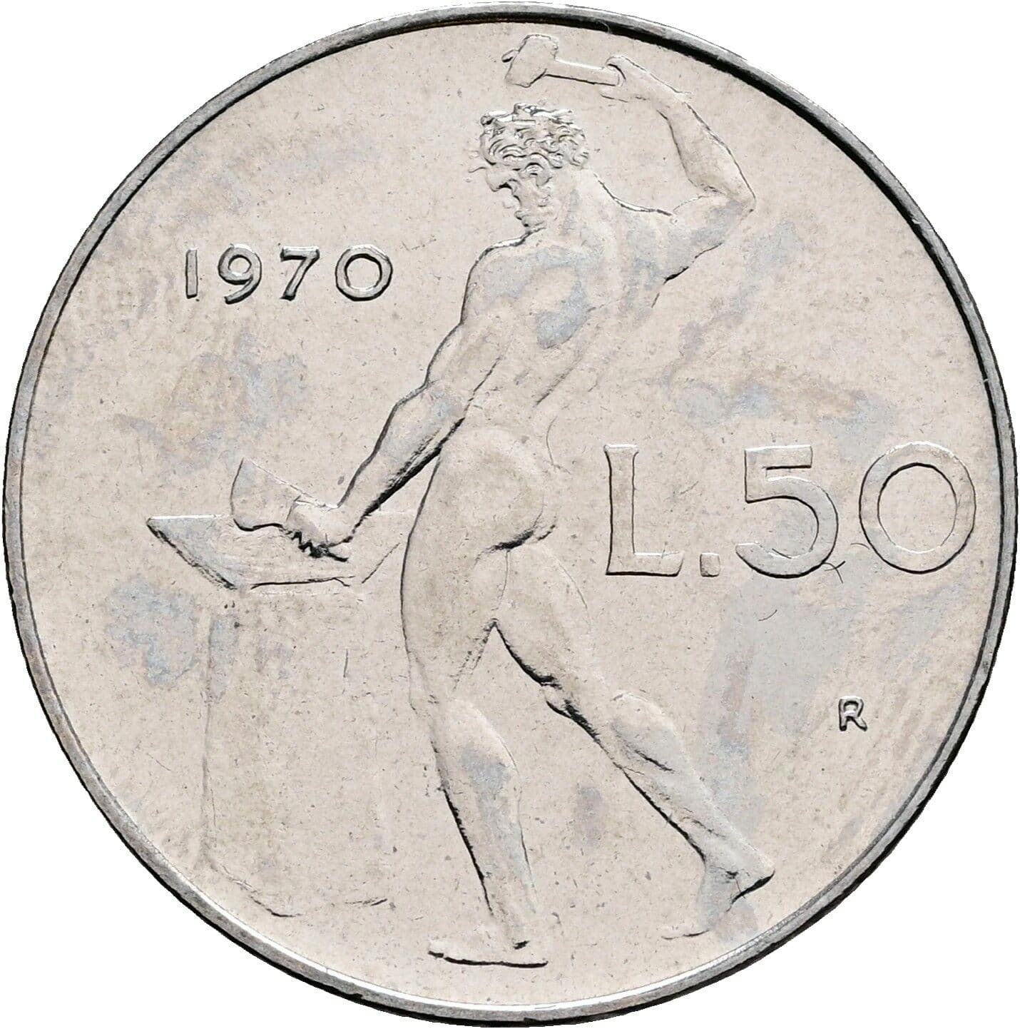 50 Lire 1970 – Rückseite