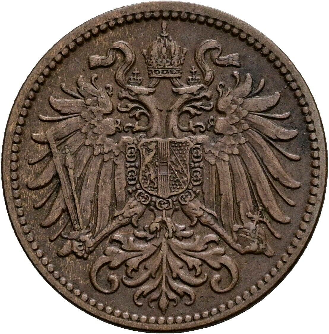 2 Heller Franz Joseph I. 1848-1916 1914 – Rückseite
