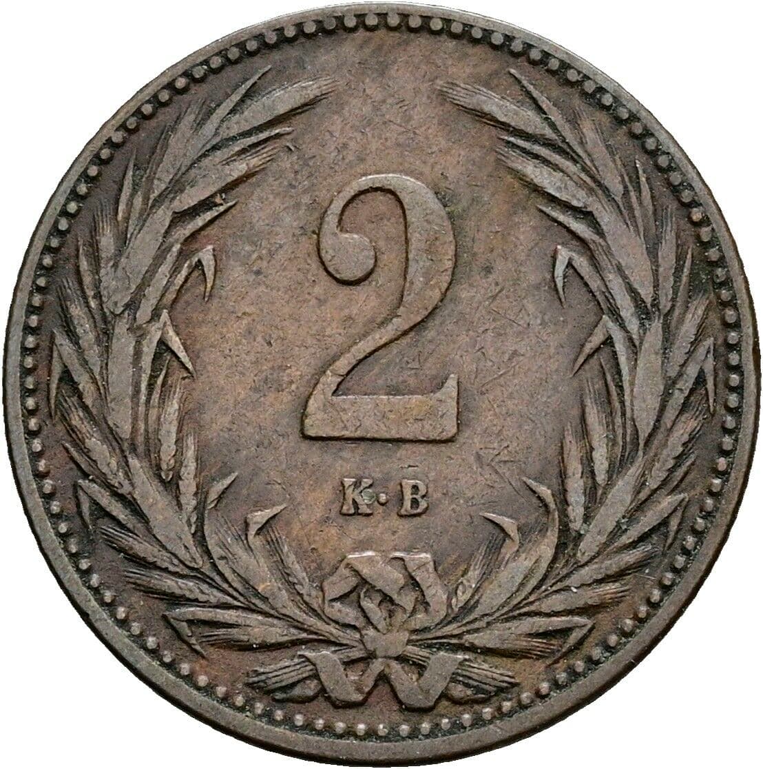 2 Filler Franz Joseph I. 1848-1916 1901 KB, Kremnitz – Vorderseite