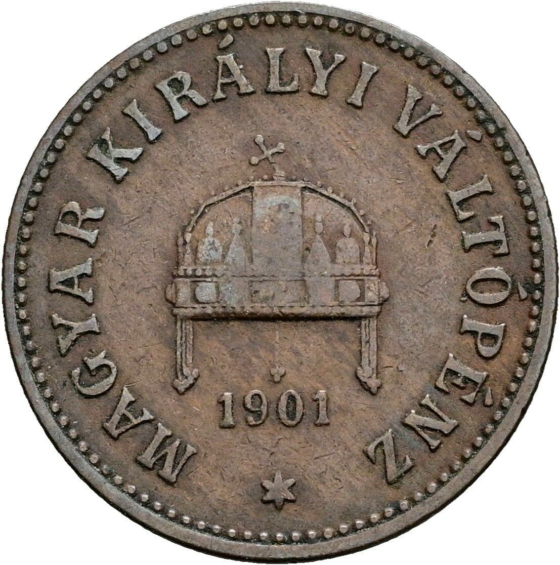 2 Filler Franz Joseph I. 1848-1916 1901 KB, Kremnitz – Rückseite