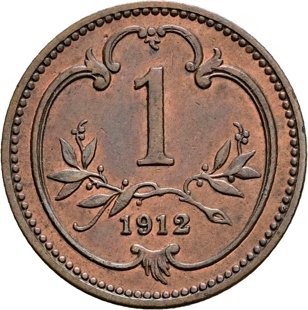 1 Heller Franz Joseph I. 1848-1916 1912 – Vorderseite
