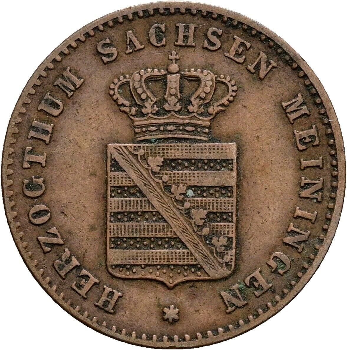 2 Pfennige Bernhard Erich Freund (1803-1866) 1865 – Rückseite