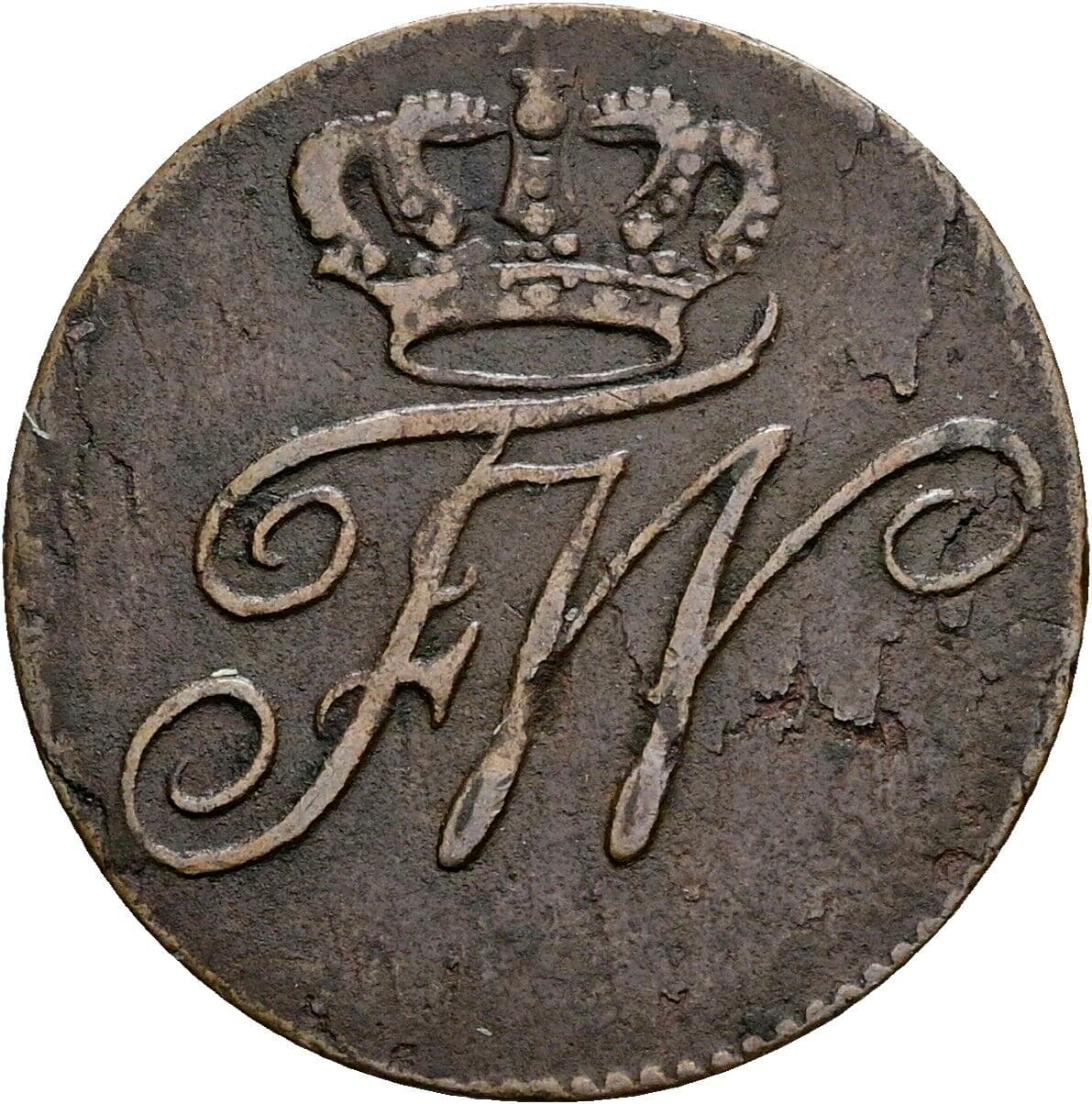 1 Schilling Friedrich Wilhelm III. 1717-1840 1806 A – Rückseite