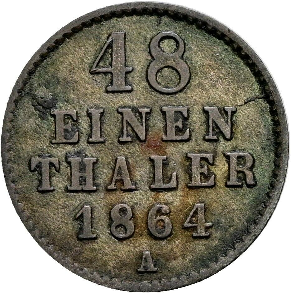 1/48 Taler 1864 A – Vorderseite