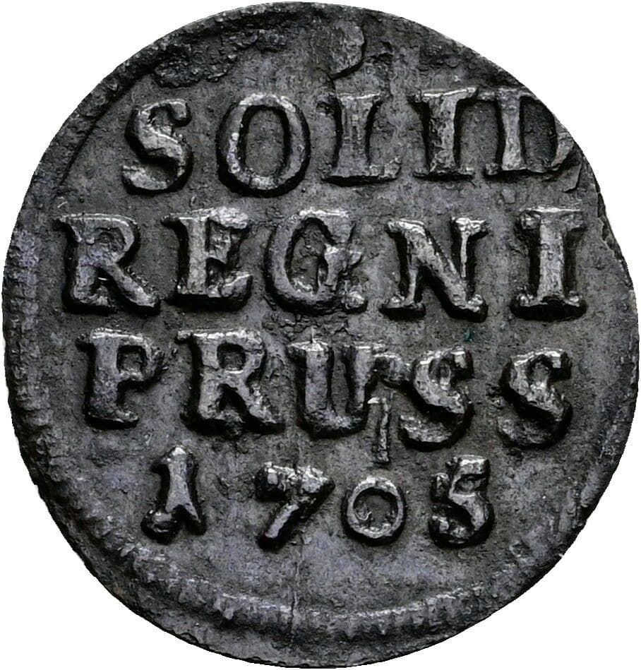1 Schilling Friedrich I. 1701-1713 1705 – Rückseite