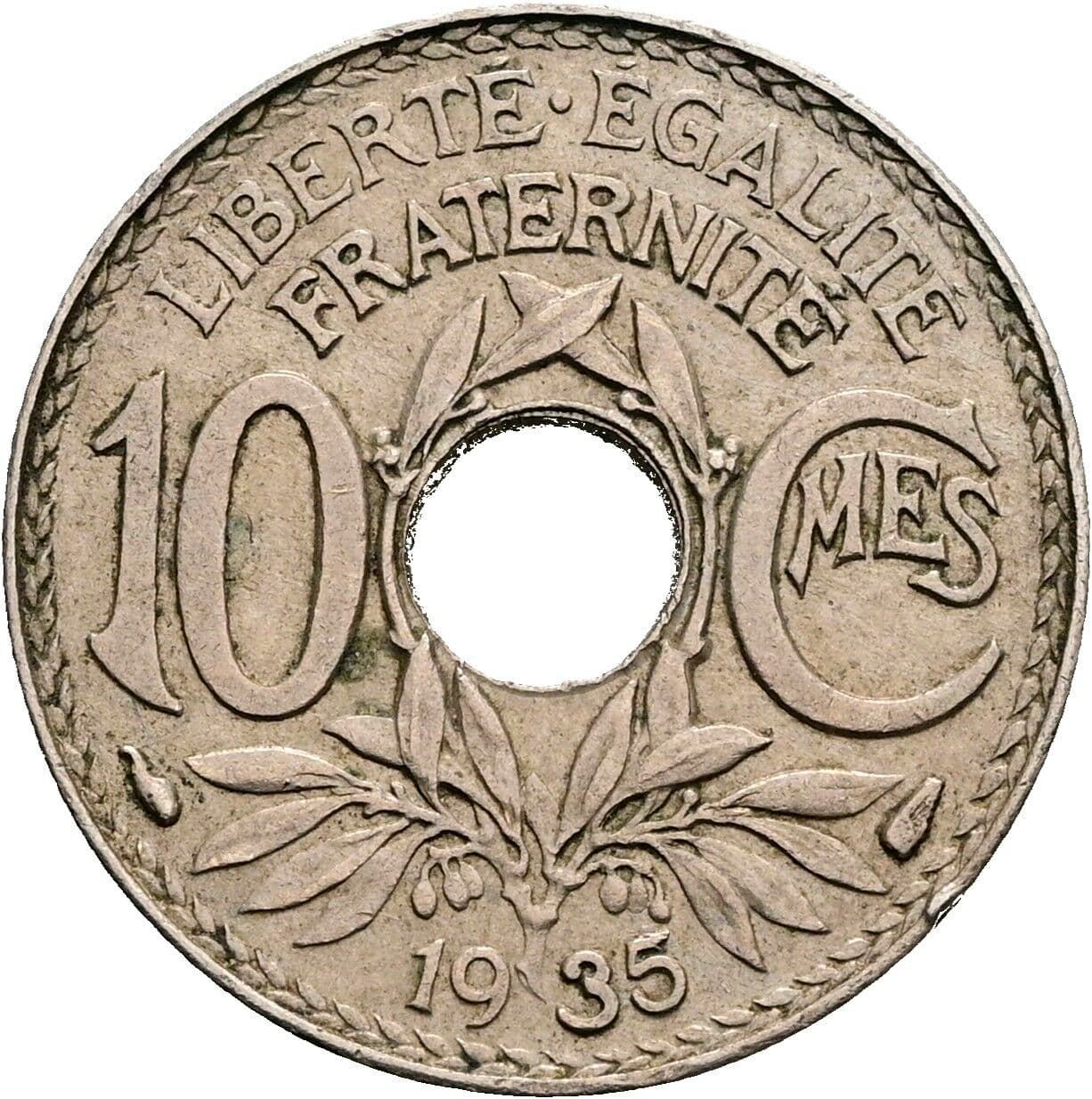 10 Centimes 1935 – Vorderseite