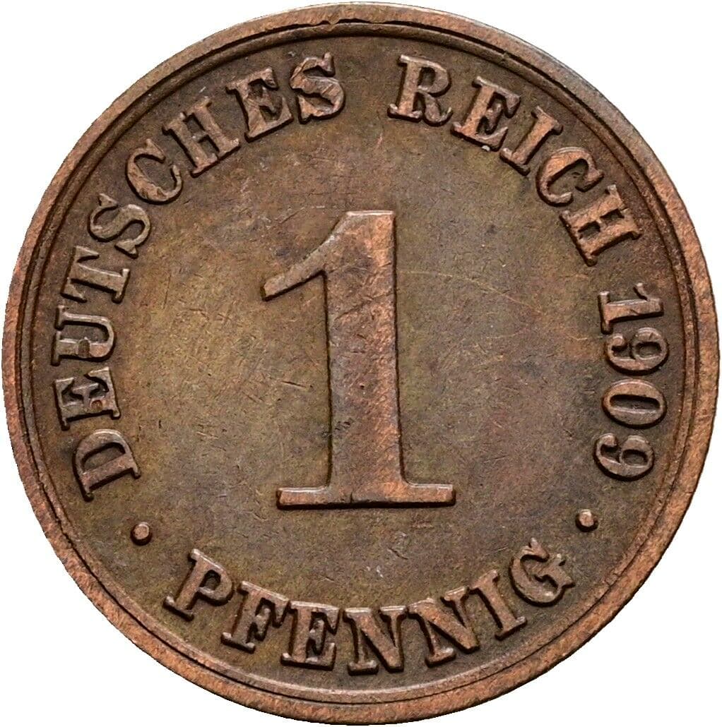 1 Pfennig 1909 A – Vorderseite