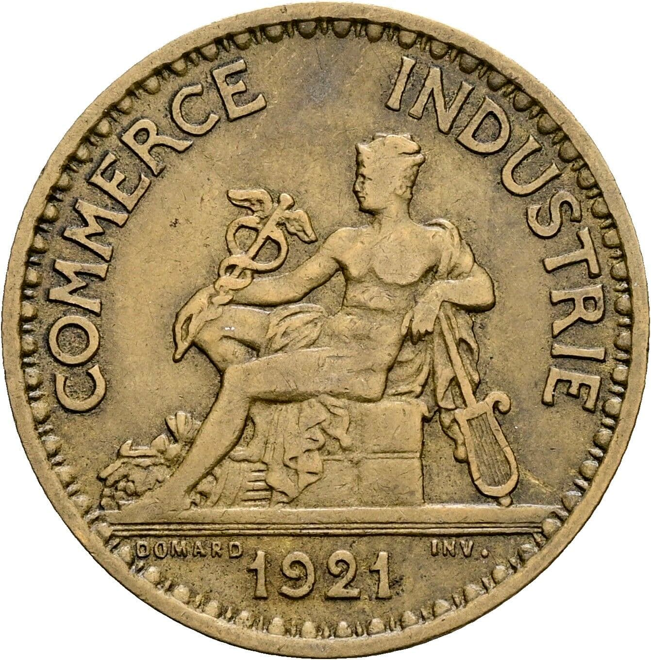 1 Franc 1921 – Rückseite