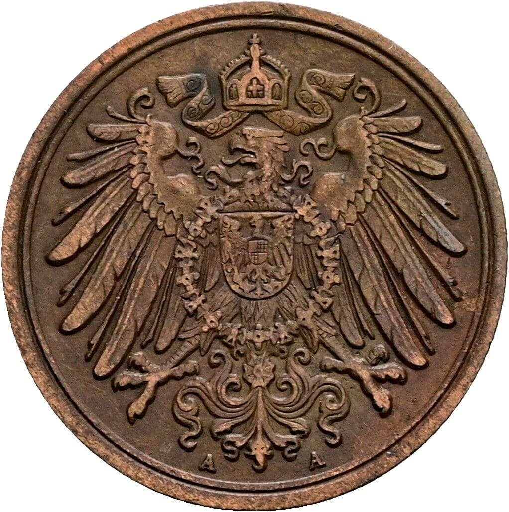 1 Pfennig 1909 A – Rückseite