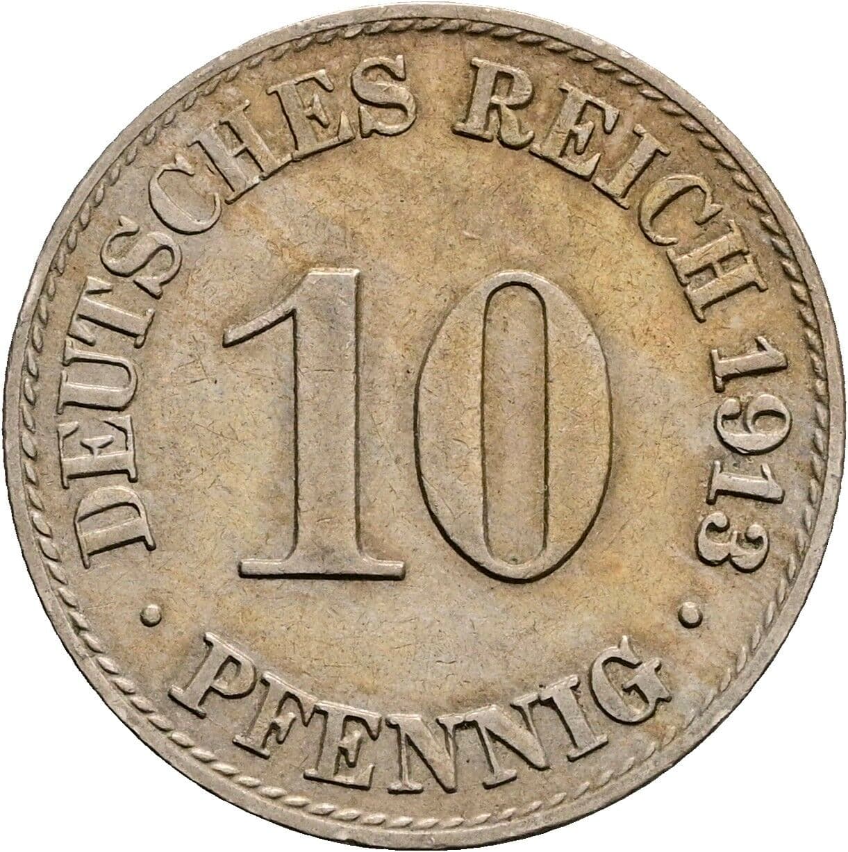 10 Pfennig 1913 A – Vorderseite