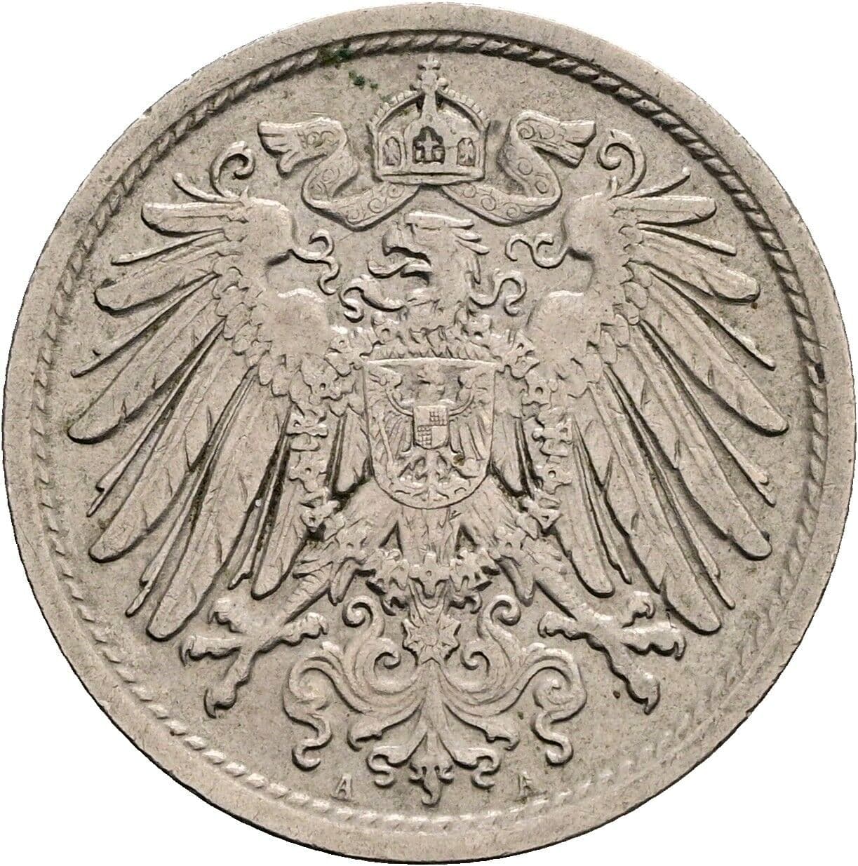 10 Pfennig 1914 A – Rückseite
