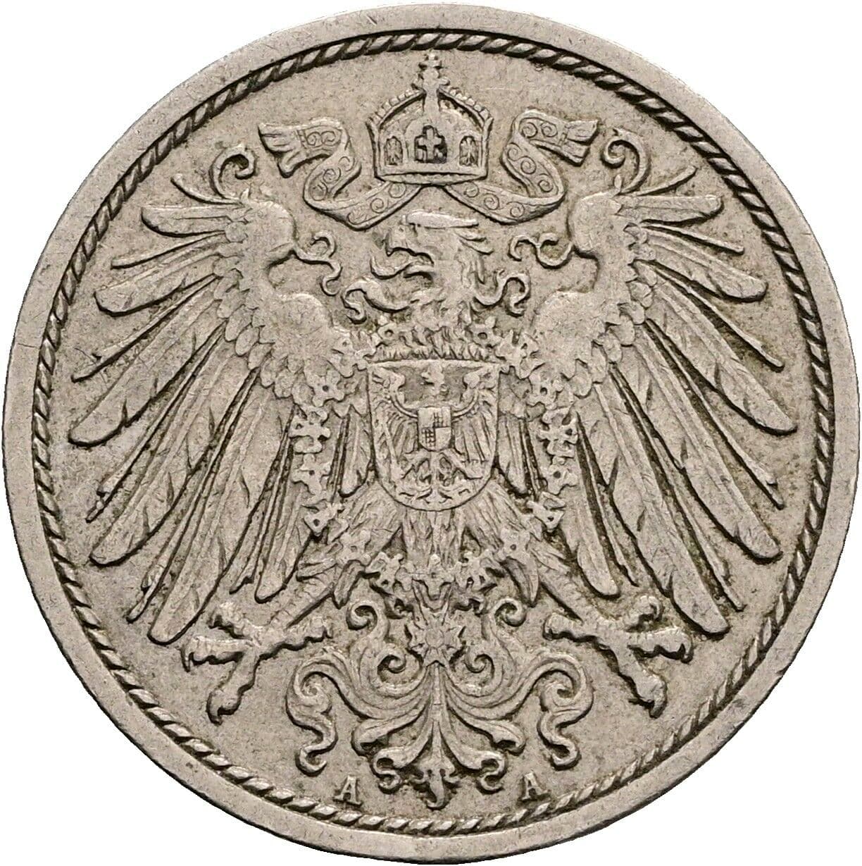 10 Pfennig 1911 A – Rückseite